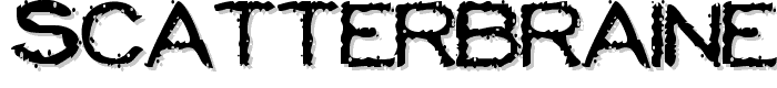 Scatterbrained Restrained font